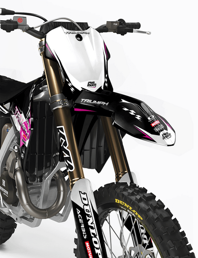 TRIUMPH Full Graphics Kit | Pink white lines