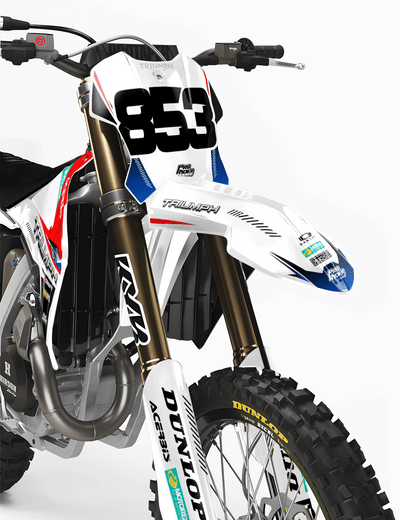 TRIUMPH Full Graphics Kit | Red white lines