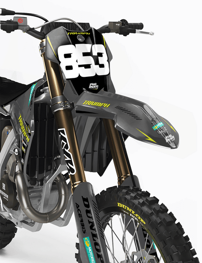 TRIUMPH Full Graphics Kit | Neon grey lines