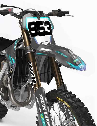 TRIUMPH Full Graphics Kit | Teal gradient lines