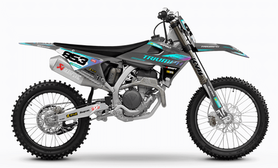 TRIUMPH Full Graphics Kit | Teal gradient lines