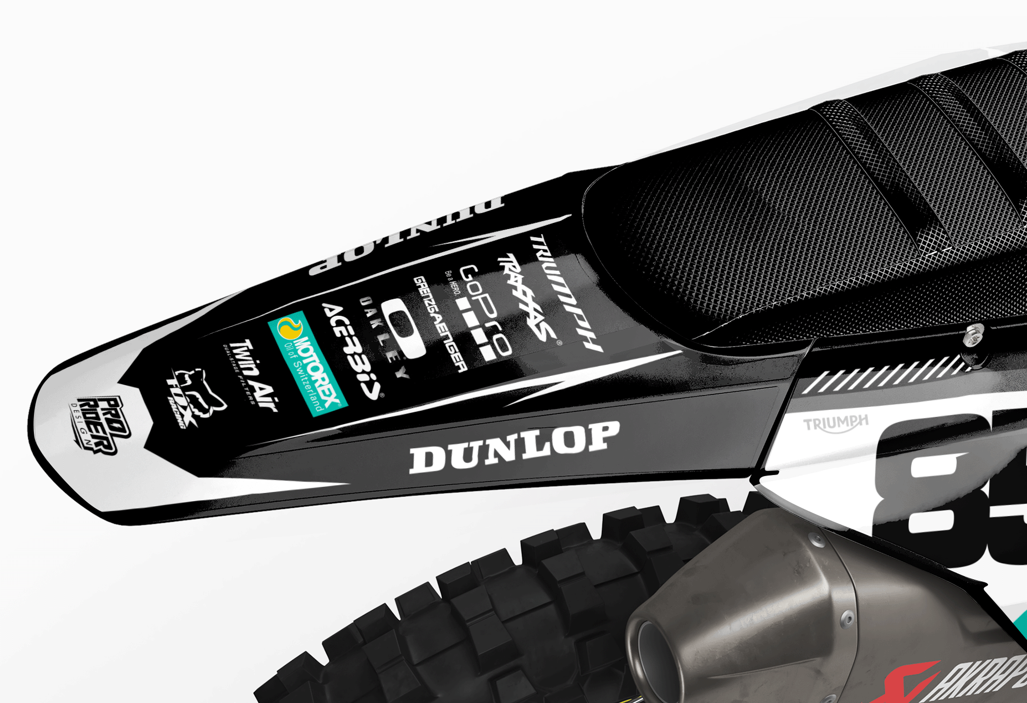 TRIUMPH Full Graphics Kit | Black grey lines