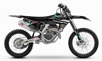 TRIUMPH Full Graphics Kit | Black grey lines
