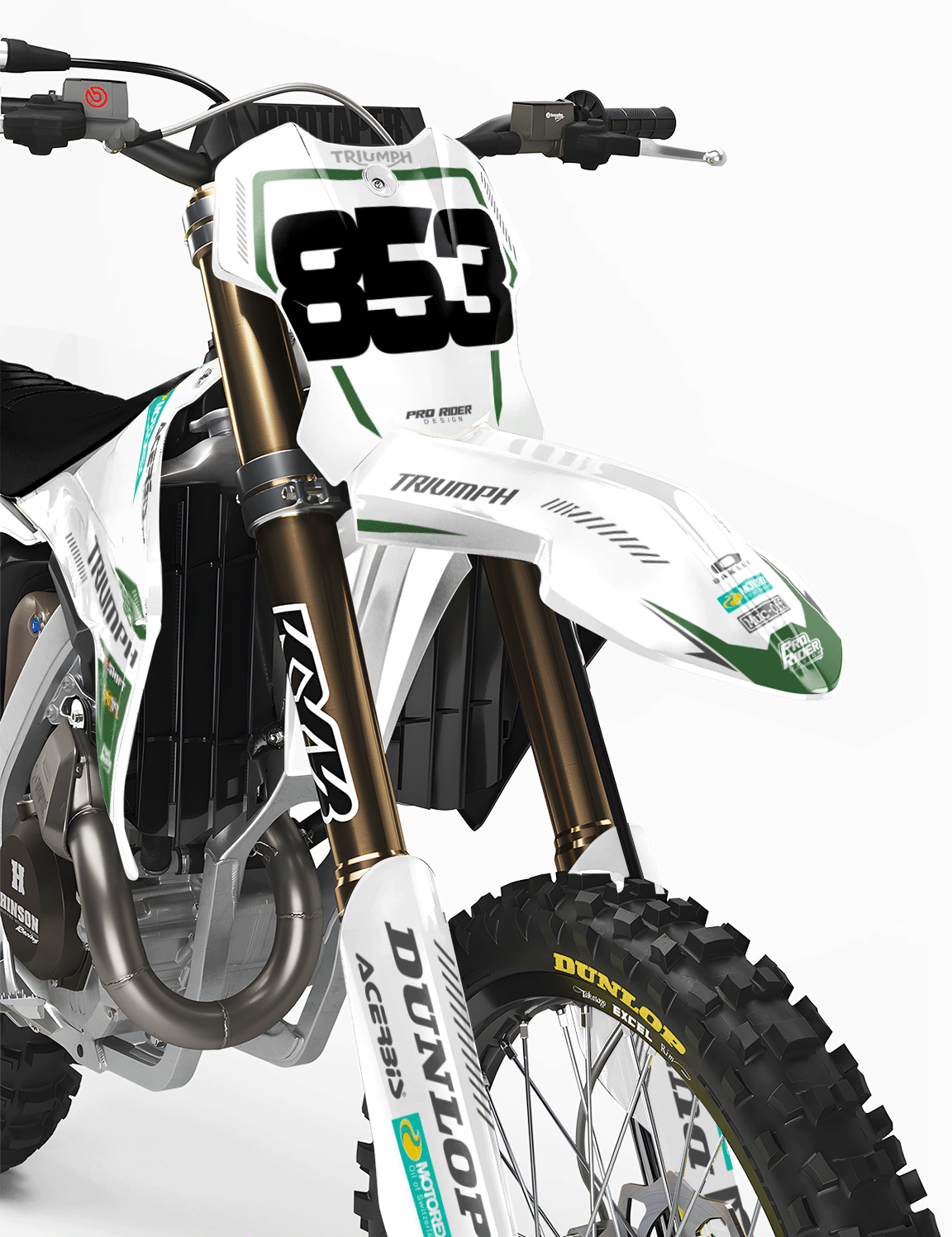 TRIUMPH Full Graphics Kit | Green lines