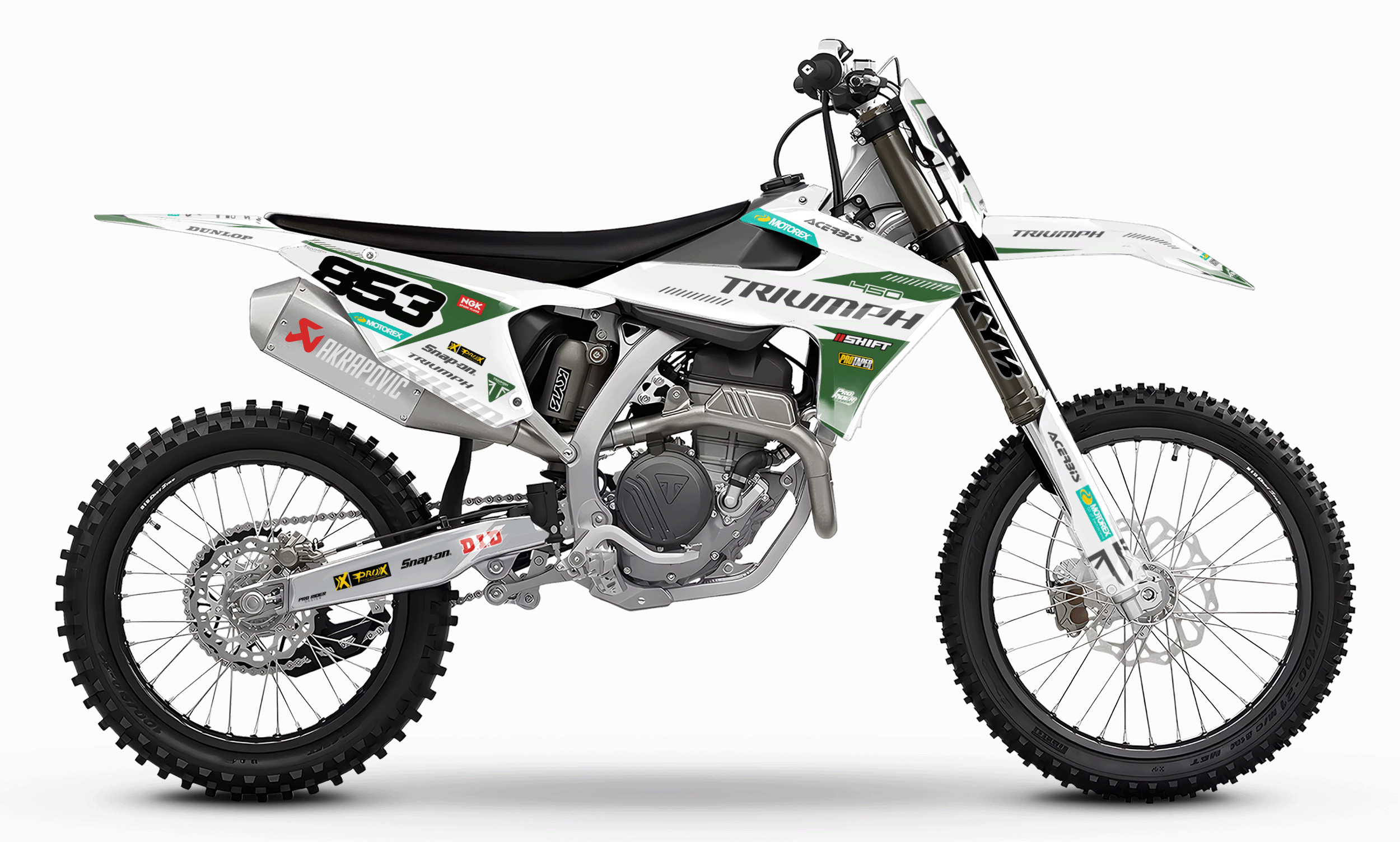 TRIUMPH Full Graphics Kit | Green lines