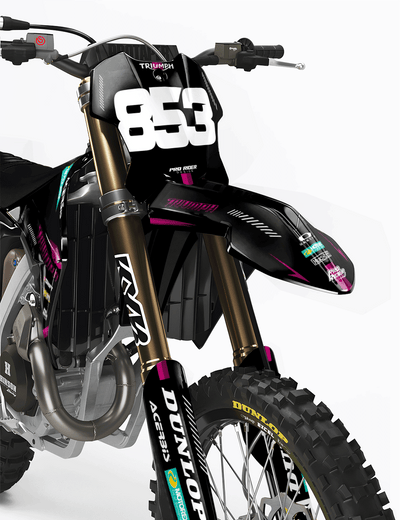 TRIUMPH Full Graphics Kit | Black pink lines