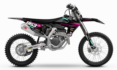 TRIUMPH Full Graphics Kit | Black pink lines