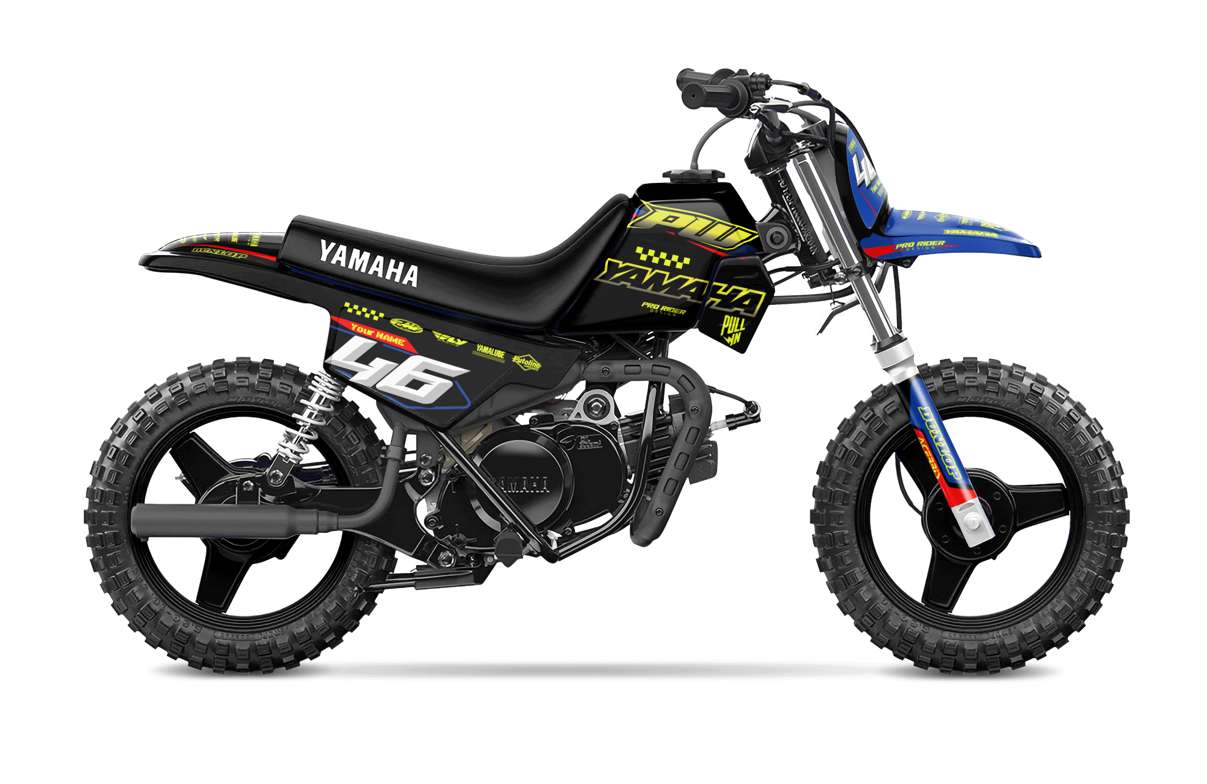 Yamaha Pw-Ttr Full Graphics Kit | Neon flag