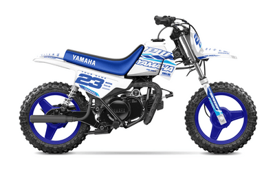 Yamaha Pw-Ttr Full Graphics Kit | Speed Blocks White Blue
