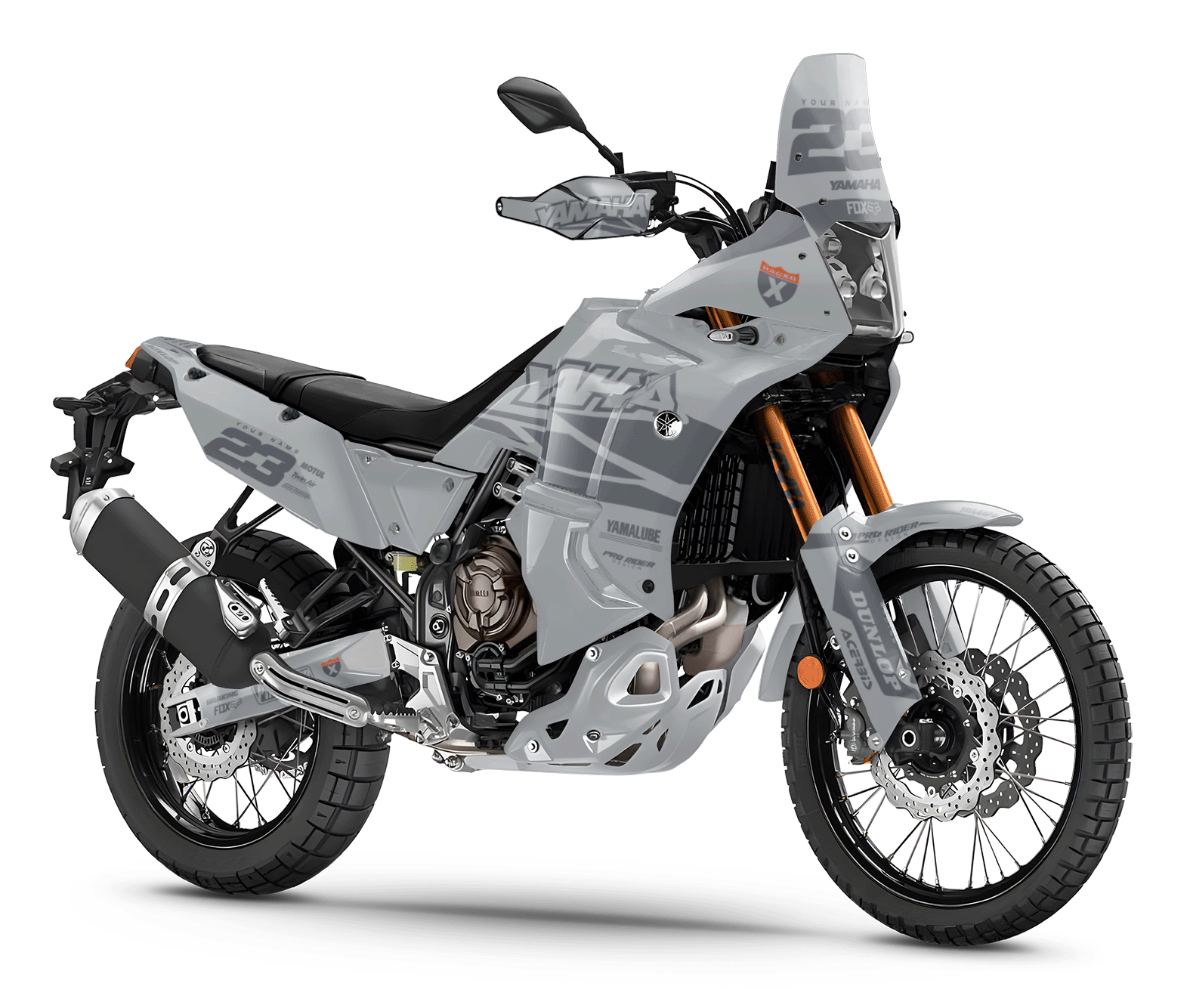 Yamaha Tenere 700 Full Graphics Kit | Speed Blocks grey