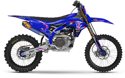 YZ YZF Custom Graphics KIT YAMAHA RETRO BLUE