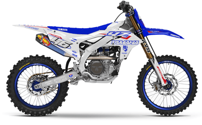 YZ YZF TTR PW Custom Graphics KIT YAMAHA WHITE FLAG