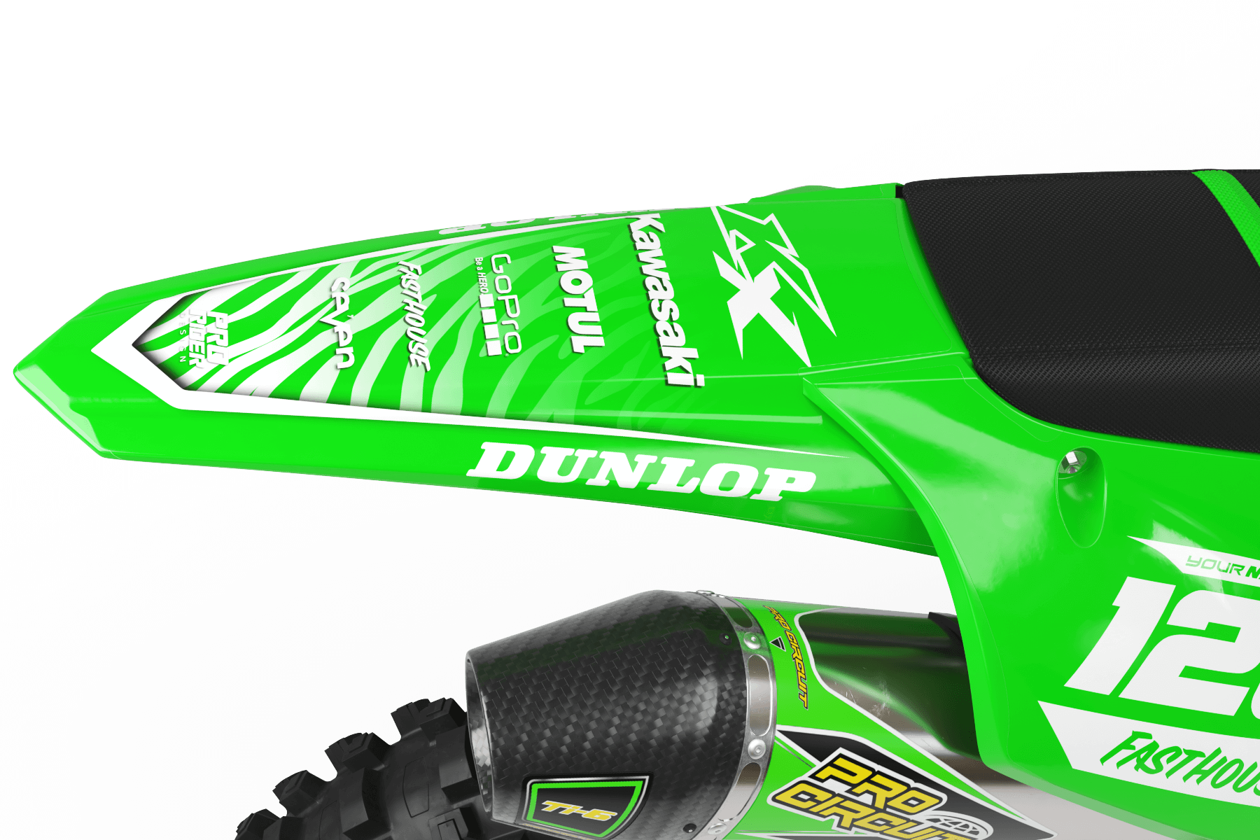 KAWASAKI Graphics Kit MOTUL green