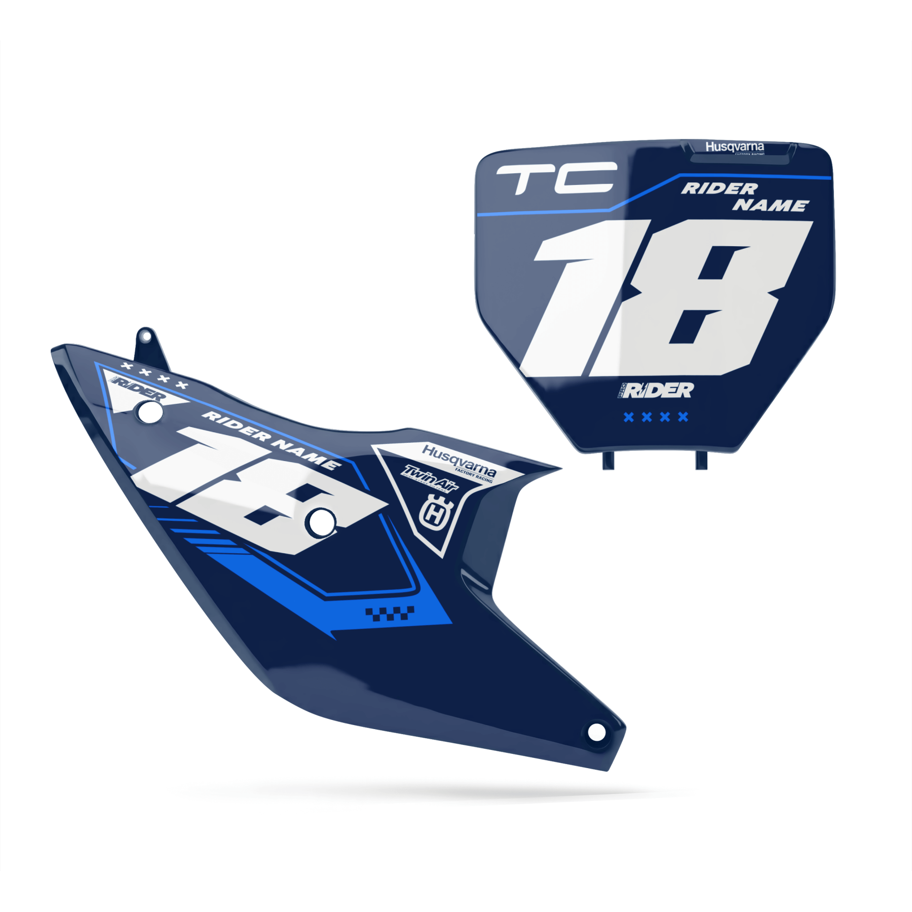 HUSQVARNA Custom Number Plates | Kinetik Blue