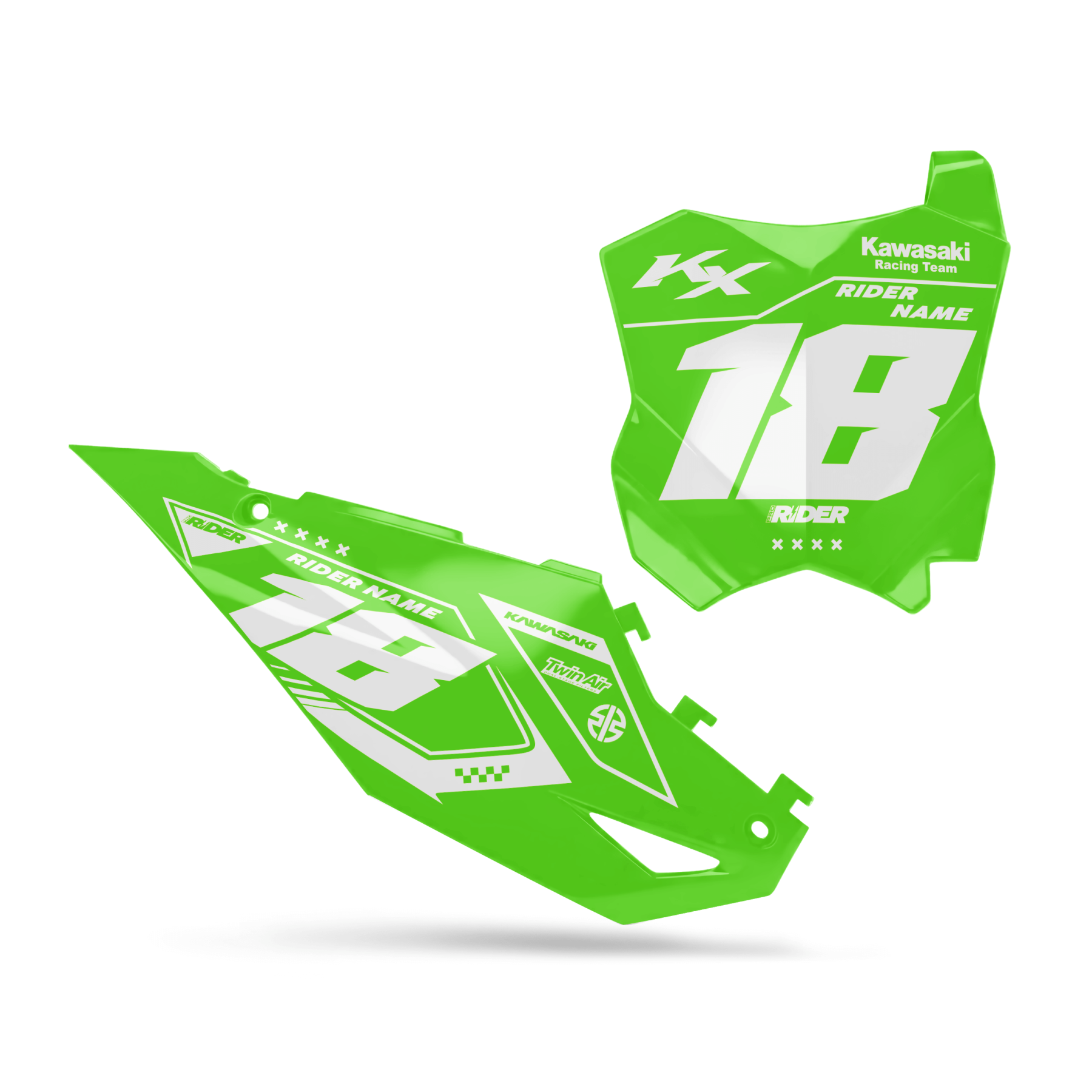 KAWASAKI Custom Number Plates | Vibrant Lime