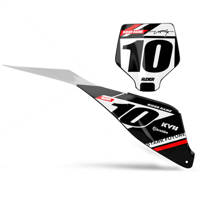 STARK FUTURE Custom Number Plates | Flux Black White