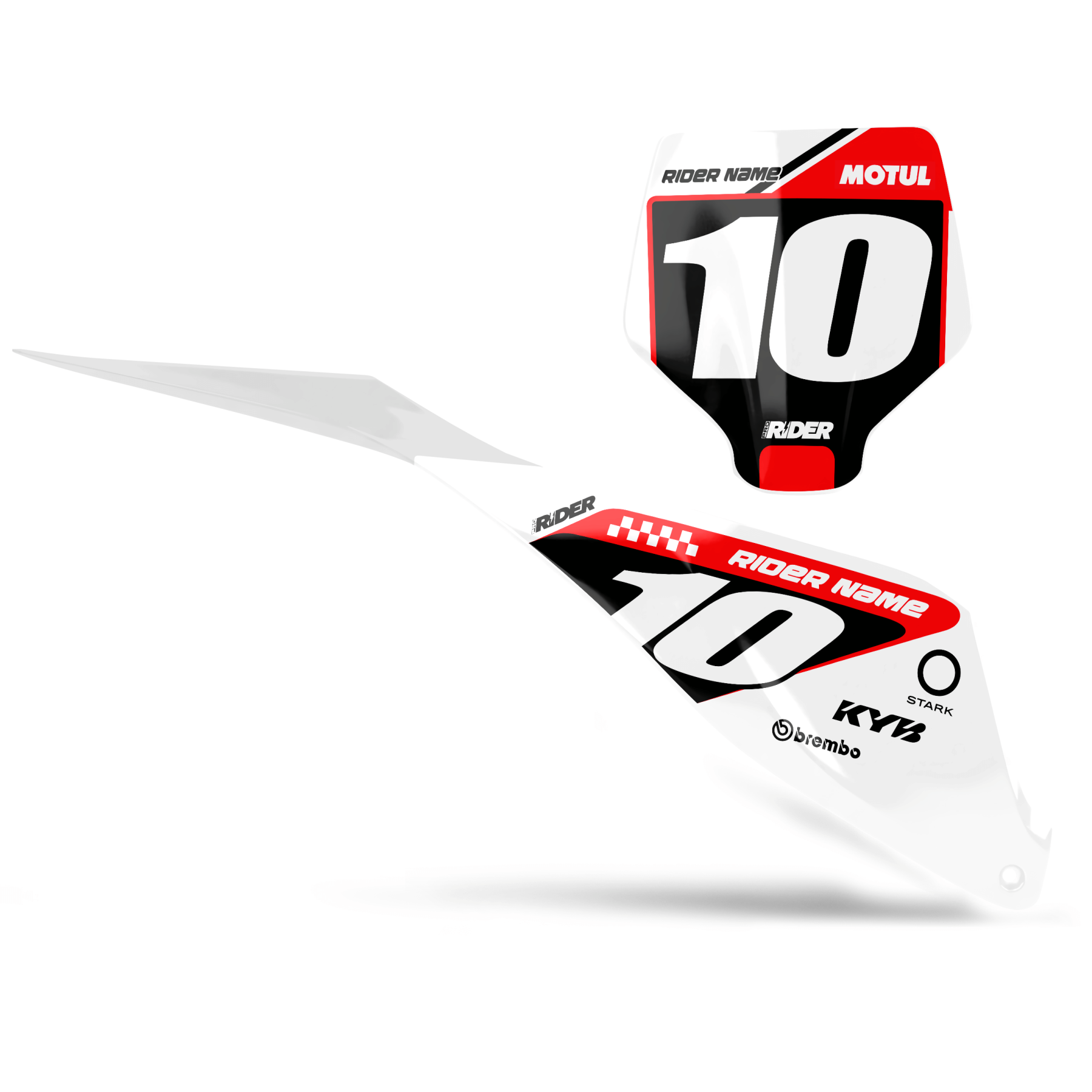 STARK FUTURE Custom Number Plates | OZONE White Black