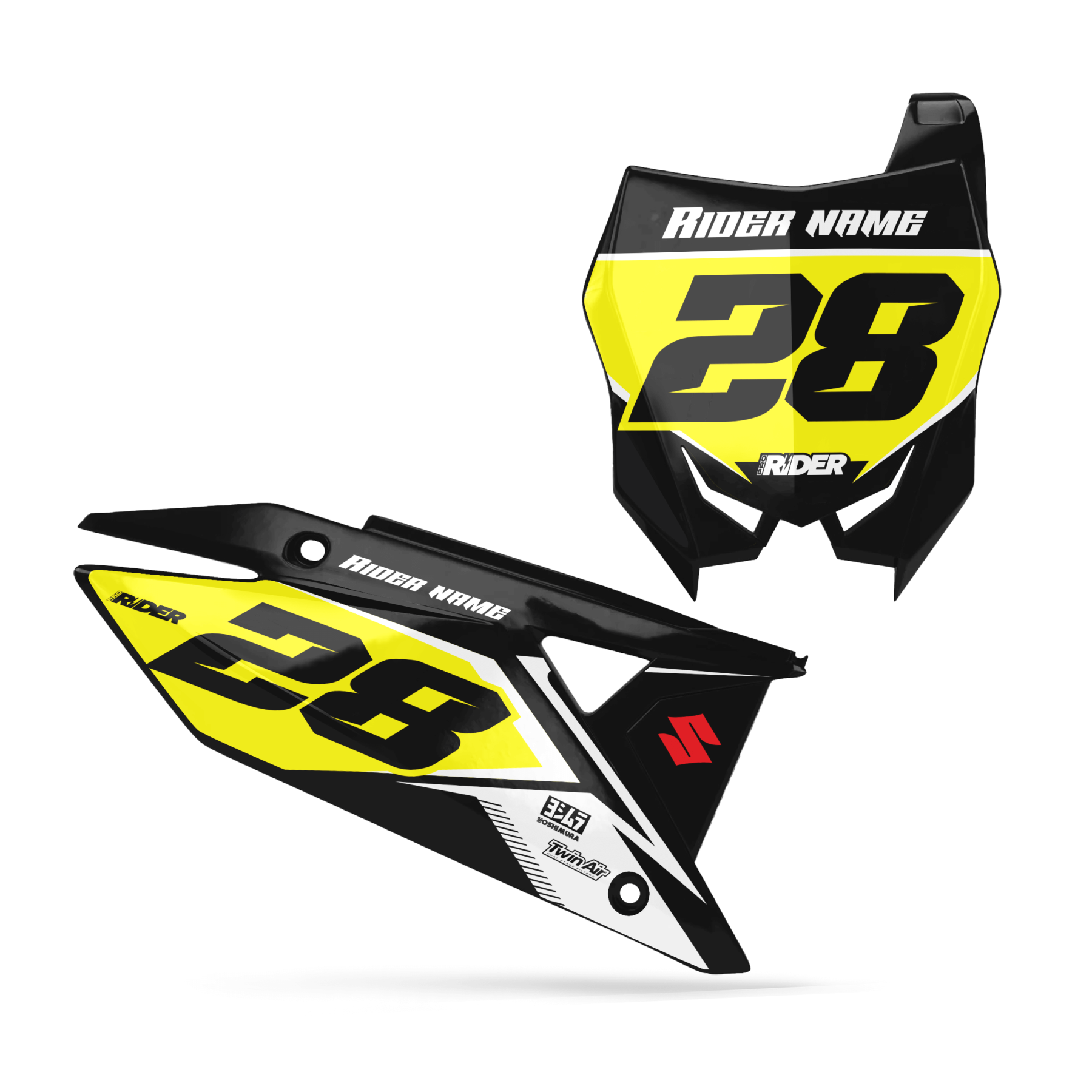 SUZUKI Custom Number Plates | Rubis Black Yellow
