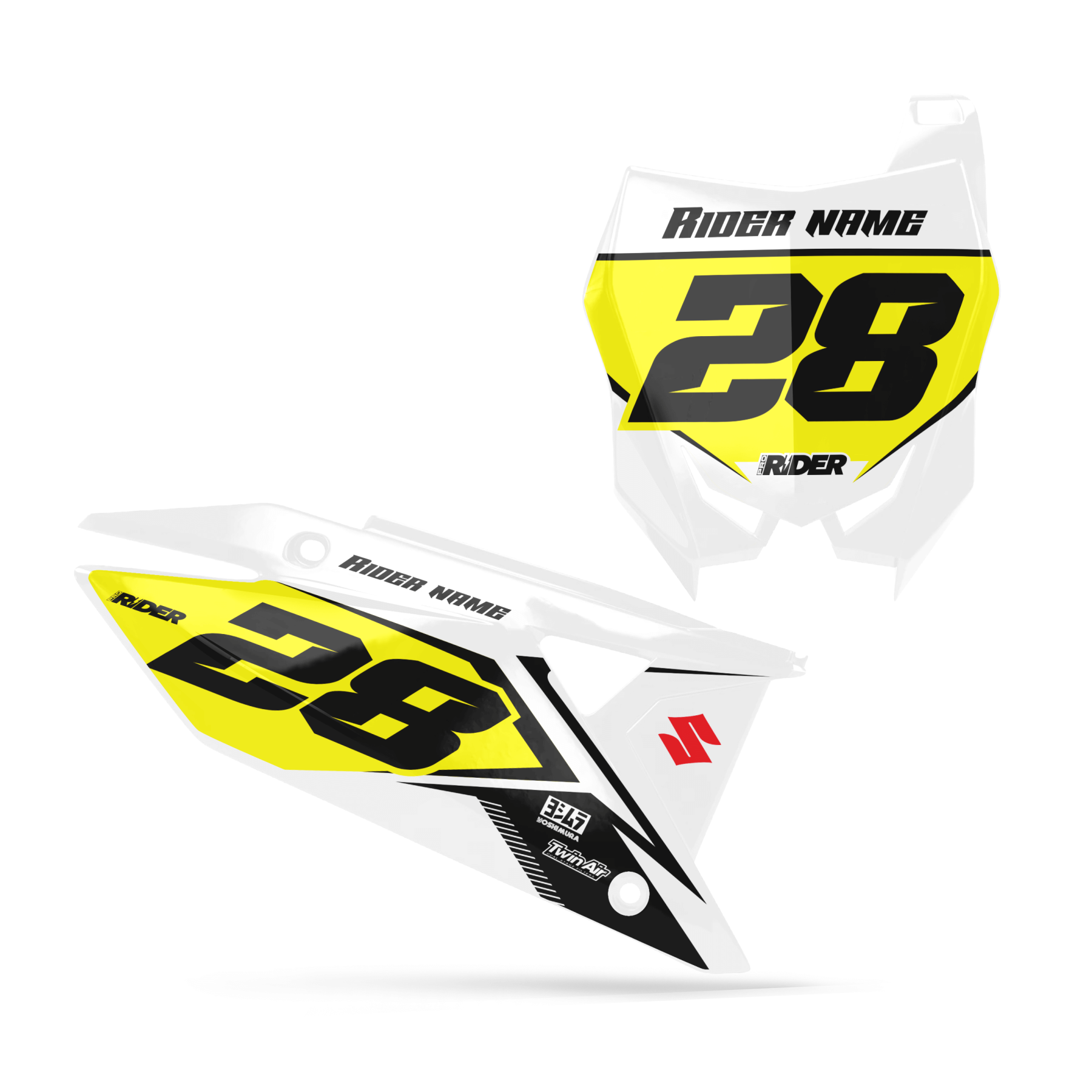 SUZUKI Custom Number Plates | Rubis White Yellow