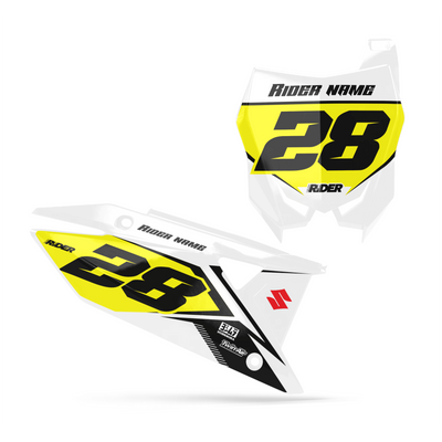 SUZUKI Custom Number Plates | Rubis White Yellow