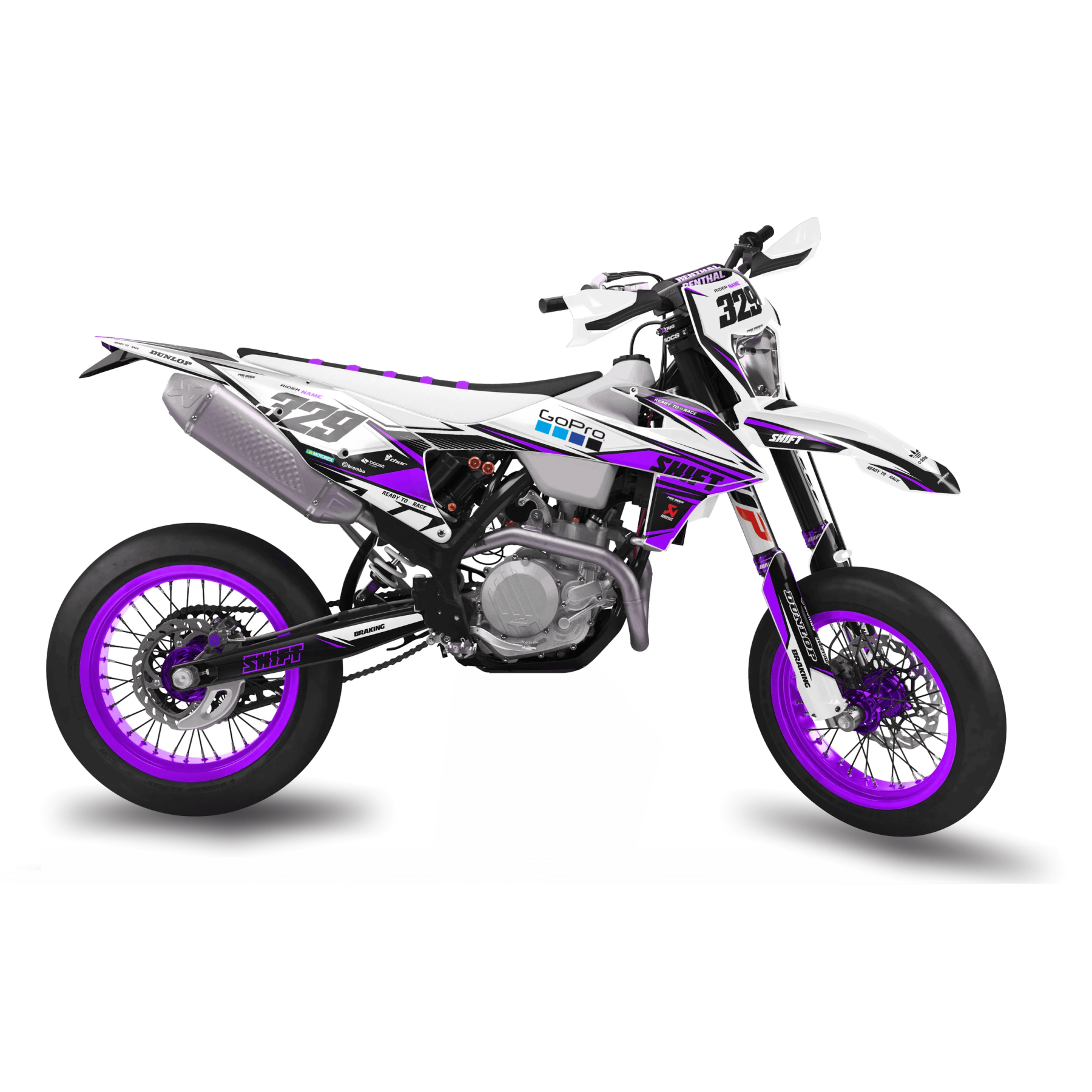 KTM SUPERMOTO Full Graphics Kit | Alien Purple Move