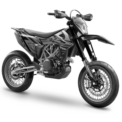 KTM SUPERMOTO Full Graphics Kit | Ready To Race black grey