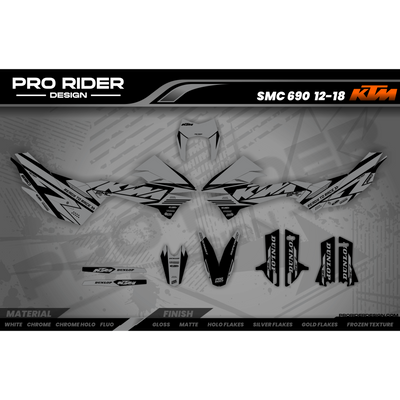 KTM SUPERMOTO Full Graphics Kit | Ready To Race black grey