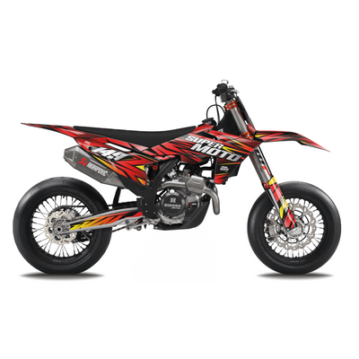 KTM SUPERMOTO Full Graphics Kit | Red Lighting