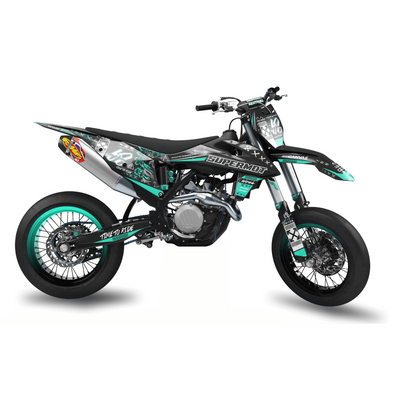 KTM SUPERMOTO Full Graphics Kit | Time To Ride Teal Mode